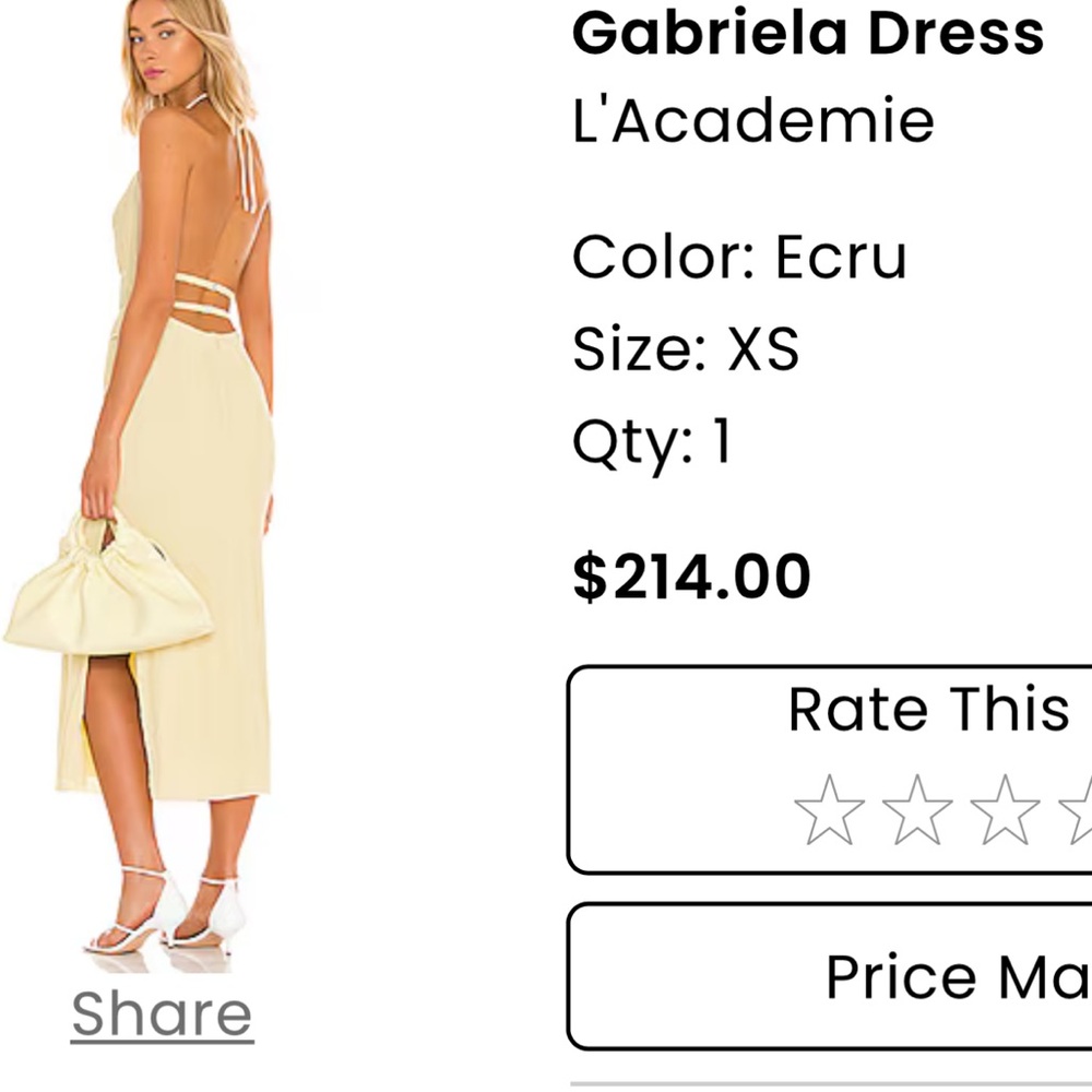 L'Academie Cream Halter Sundress for Wedding Guests